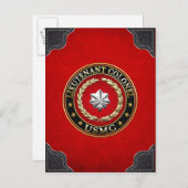 U.S. Marines: Luitenant-kolonel (USMC LtCol) [3D] Briefkaart (Voorkant / Achterkant)