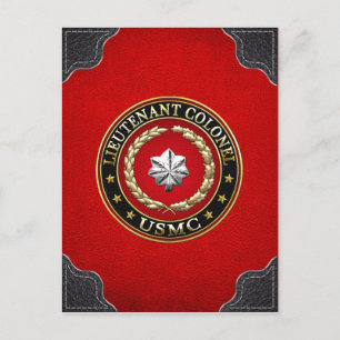 U.S. Marines: Luitenant-kolonel (USMC LtCol) [3D] Briefkaart