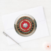 U.S. Marines: Luitenant-kolonel (USMC LtCol) [3D] Ronde Sticker (Envelop)