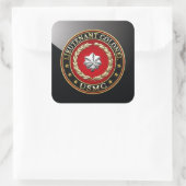 U.S. Marines: Luitenant-kolonel (USMC LtCol) [3D] Vierkante Sticker (Tas)