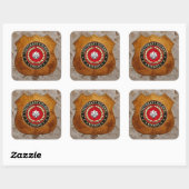 U.S. Marines: Luitenant-kolonel (USMC LtCol) [3D] Vierkante Sticker (Vel)