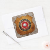 U.S. Marines: Luitenant-kolonel (USMC LtCol) [3D] Vierkante Sticker (Envelop)
