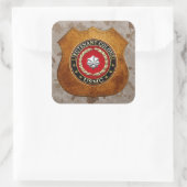 U.S. Marines: Luitenant-kolonel (USMC LtCol) [3D] Vierkante Sticker (Tas)