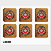 U.S. Marines: Luitenant-kolonel (USMC LtCol) [3D] Vierkante Sticker (Vel)
