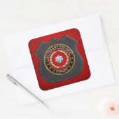 U.S. Marines: Luitenant-kolonel (USMC LtCol) [3D] Vierkante Sticker (Envelop)