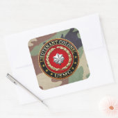 U.S. Marines: Luitenant-kolonel (USMC LtCol) [3D] Vierkante Sticker (Envelop)