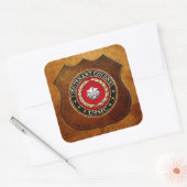 U.S. Marines: Luitenant-kolonel (USMC LtCol) [3D] Vierkante Sticker (Envelop)