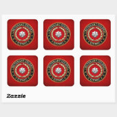 U.S. Marines: Luitenant-kolonel (USMC LtCol) [3D] Vierkante Sticker (Vel)