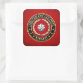 U.S. Marines: Luitenant-kolonel (USMC LtCol) [3D] Vierkante Sticker (Tas)