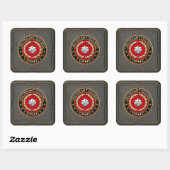 U.S. Marines: Luitenant-kolonel (USMC LtCol) [3D] Vierkante Sticker (Vel)