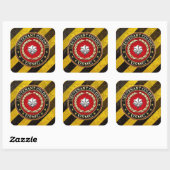 U.S. Marines: Luitenant-kolonel (USMC LtCol) [3D] Vierkante Sticker (Vel)