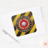U.S. Marines: Luitenant-kolonel (USMC LtCol) [3D] Vierkante Sticker (Envelop)