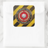 U.S. Marines: Luitenant-kolonel (USMC LtCol) [3D] Vierkante Sticker (Tas)
