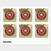 U.S. Marines: Luitenant-kolonel (USMC LtCol) [3D] Vierkante Sticker (Vel)