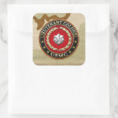 U.S. Marines: Luitenant-kolonel (USMC LtCol) [3D] Vierkante Sticker (Tas)