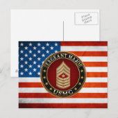 U.S. Marines: Sergeant-majoor (USMC SgtMaj) [3D] Briefkaart (Voorkant / Achterkant)