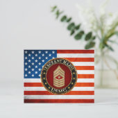 U.S. Marines: Sergeant-majoor (USMC SgtMaj) [3D] Briefkaart (Staand voorkant)