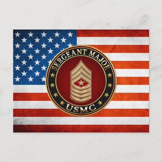 U.S. Marines: Sergeant-majoor (USMC SgtMaj) [3D] Briefkaart (Voorkant)