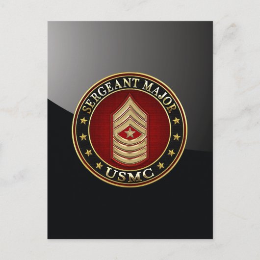 U.S. Marines: Sergeant-majoor (USMC SgtMaj) [3D] Briefkaart (Voorkant)