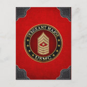 U.S. Marines: Sergeant-majoor (USMC SgtMaj) [3D] Briefkaart (Voorkant)
