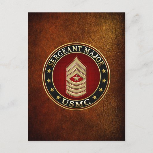 U.S. Marines: Sergeant-majoor (USMC SgtMaj) [3D] Briefkaart (Voorkant)