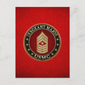 U.S. Marines: Sergeant-majoor (USMC SgtMaj) [3D] Briefkaart (Voorkant)