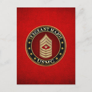 U.S. Marines: Sergeant-majoor (USMC SgtMaj) [3D] Briefkaart