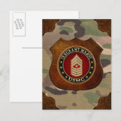 U.S. Marines: Sergeant-majoor (USMC SgtMaj) [3D] Briefkaart (Voorkant / Achterkant)