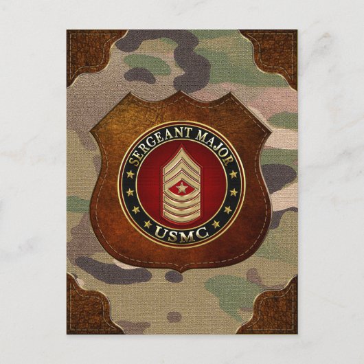 U.S. Marines: Sergeant-majoor (USMC SgtMaj) [3D] Briefkaart (Voorkant)