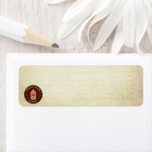 U.S. Marines: Sergeant-majoor (USMC SgtMaj) [3D] Etiket (Insitu)