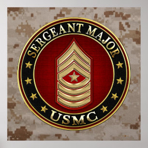 U.S. Marines: Sergeant-majoor (USMC SgtMaj) [3D] Poster