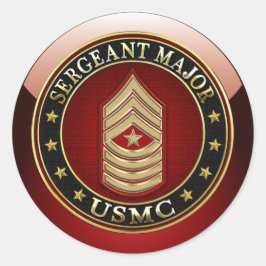 U.S. Marines: Sergeant-majoor (USMC SgtMaj) [3D] Ronde Sticker