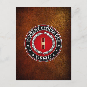 U.S. Marines: Warrant Officer One (USMC WO-1) [3D] Briefkaart