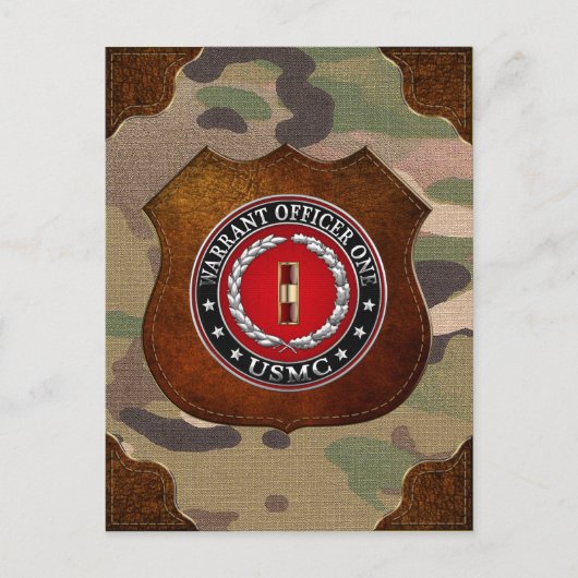 U.S. Marines: Warrant Officer One (USMC WO-1) [3D] Briefkaart (Voorkant)