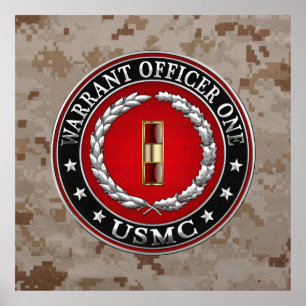 U.S. Marines: Warrant Officer One (USMC WO-1) [3D] Poster