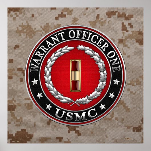 U.S. Marines: Warrant Officer One (USMC WO-1) [3D] Poster (Voorkant)