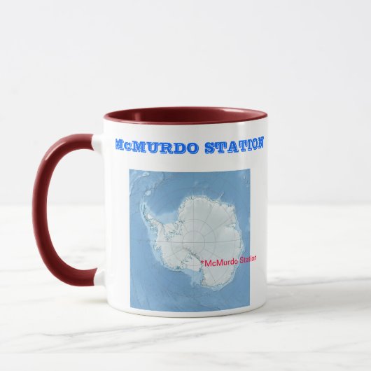 U.S. McMurdo Antarctica Souvenir Mok (Links)