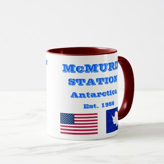 U.S. McMurdo Antarctica Souvenir Mok (Voorkant rechts)