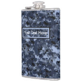 U.S. Militair Blauwe Camouflage 6 oz of 8 oz Flask Heupfles (Links)
