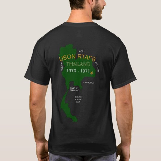 U S. Militaire Thailand veteranen Ubon RTAFB T-shirt (Achterkant)