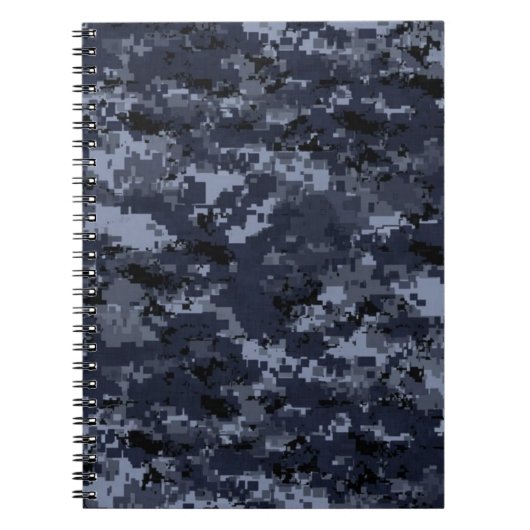 U.S. Military Blue Camouflage Spiral Notitieboek (Voorkant)