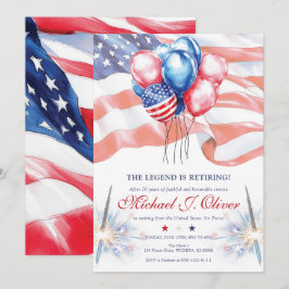 U.S. Military Retirement Patriotic Flag Kaart