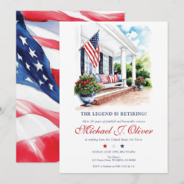 U.S. Military Retirement Patriotic Home Porch Kaart