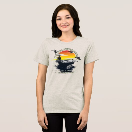 U. S. Military | Women Tri-Blend Shirt (Voorkant volledig)