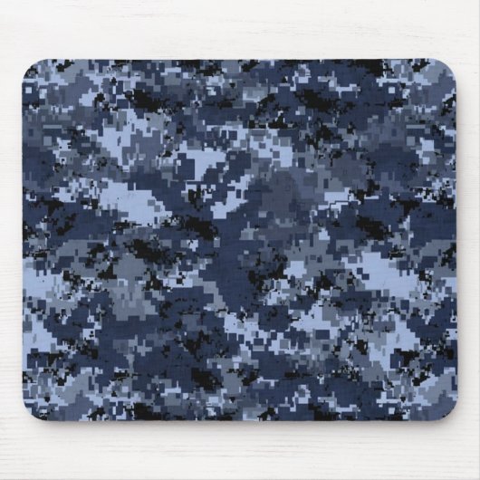 U.S. Navy Blue Camouflage Mousepad Muismat (Voorkant)