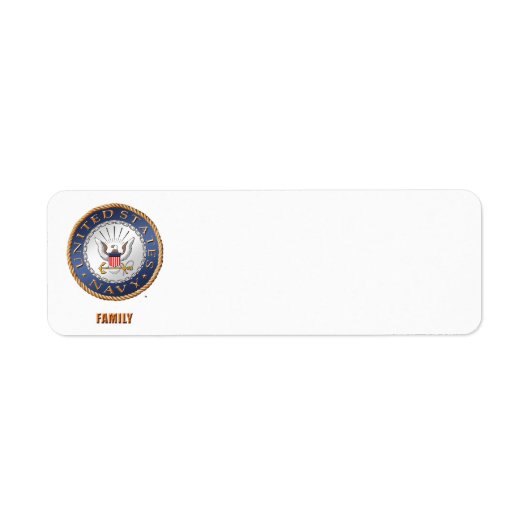U.S. Navy Family Adres Label (Voorkant)