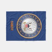 U.S. Navy Family Fleece Blanket Deken (Voorkant (Horizontaal))