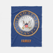 U.S. Navy Family Fleece Blanket Deken (Voorkant)
