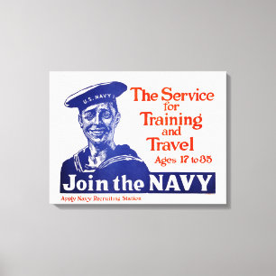  U.S. Navy Recruiting Poster Canvas Afdruk