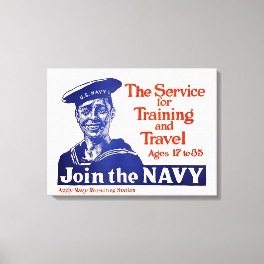U.S. Navy Recruiting Poster Canvas Afdruk (Voorkant)